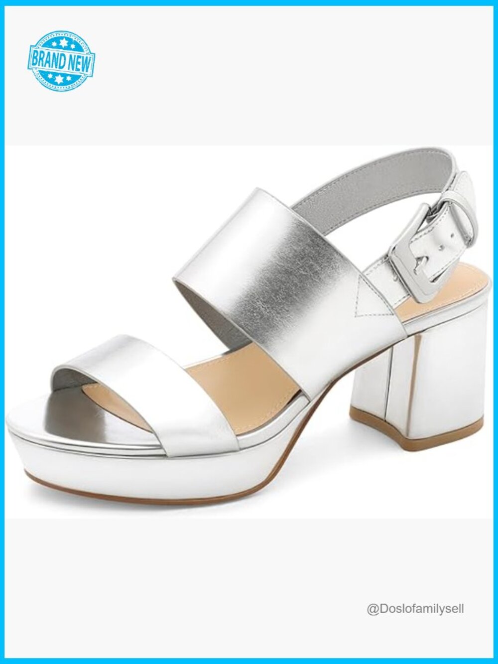 Chunky Block Heel Platform Sandals Dressy Open Toe Ankle Strap Comfort Shoes